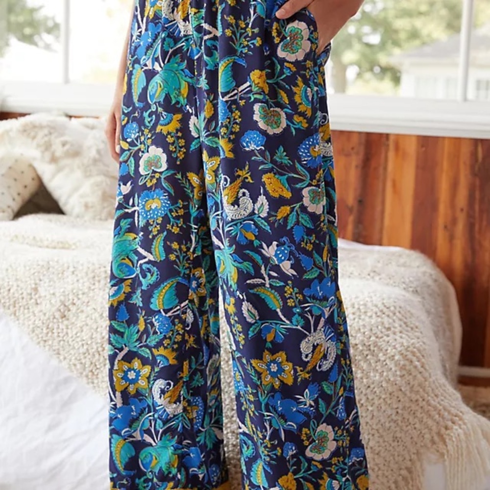 Clara Velvet Trimmed Pants - Anthropologie